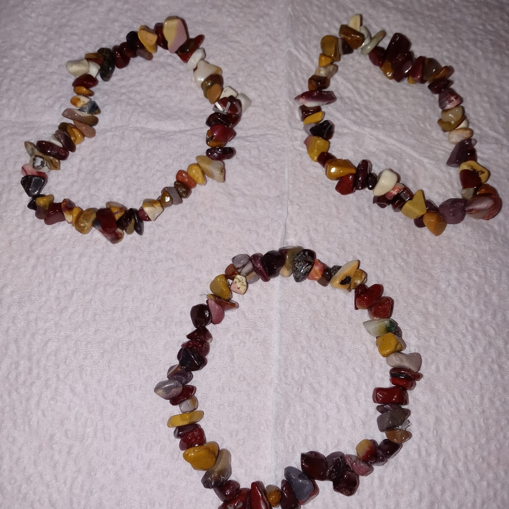 Mookaite Stone stretchy Bracelet